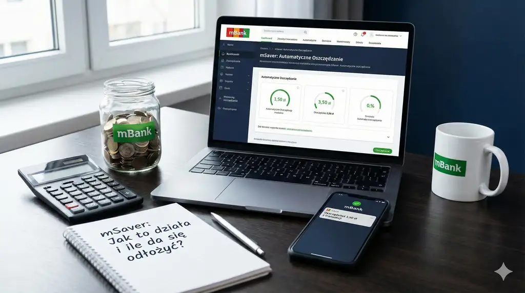 mSaver (mBank) - jak działa automatyczne oszczędzanie i ile realnie da się odłożyć