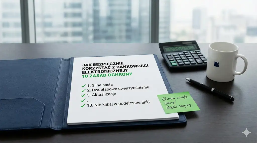 Jak bezpiecznie korzystać z bankowości elektronicznej? 10 zasad, które chronią przed oszustami