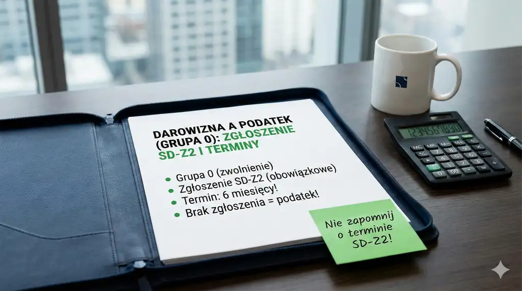 Darowizna a podatek - grupa 0, zgłoszenie SD-Z2 i terminy, o których łatwo zapomnieć