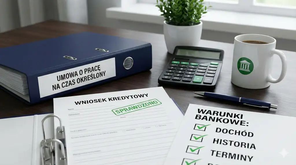 Umowa o pracę na czas określony a kredyt gotówkowy - jakie warunki stawia bank i co sprawdza?