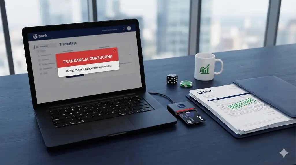 Dlaczego bank odrzuca płatność za hazard online? Zasady, blokady i co grozi klientowi