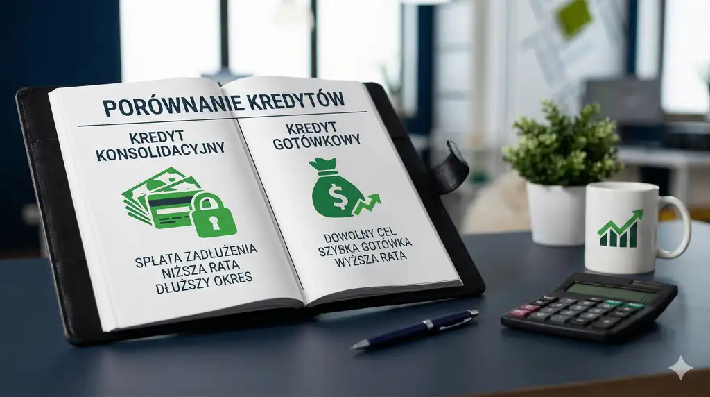 Kredyt konsolidacyjny a kredyt gotówkowy - czym się różnią, ile kosztują i kiedy który ma sens?