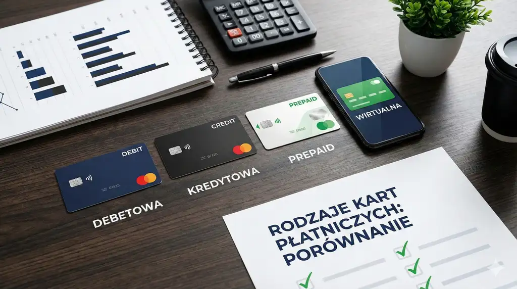 4 rodzaje kart płatniczych - debetowa, kredytowa, PrePaid i wirtualna, czym się różnią i którą wybrać?