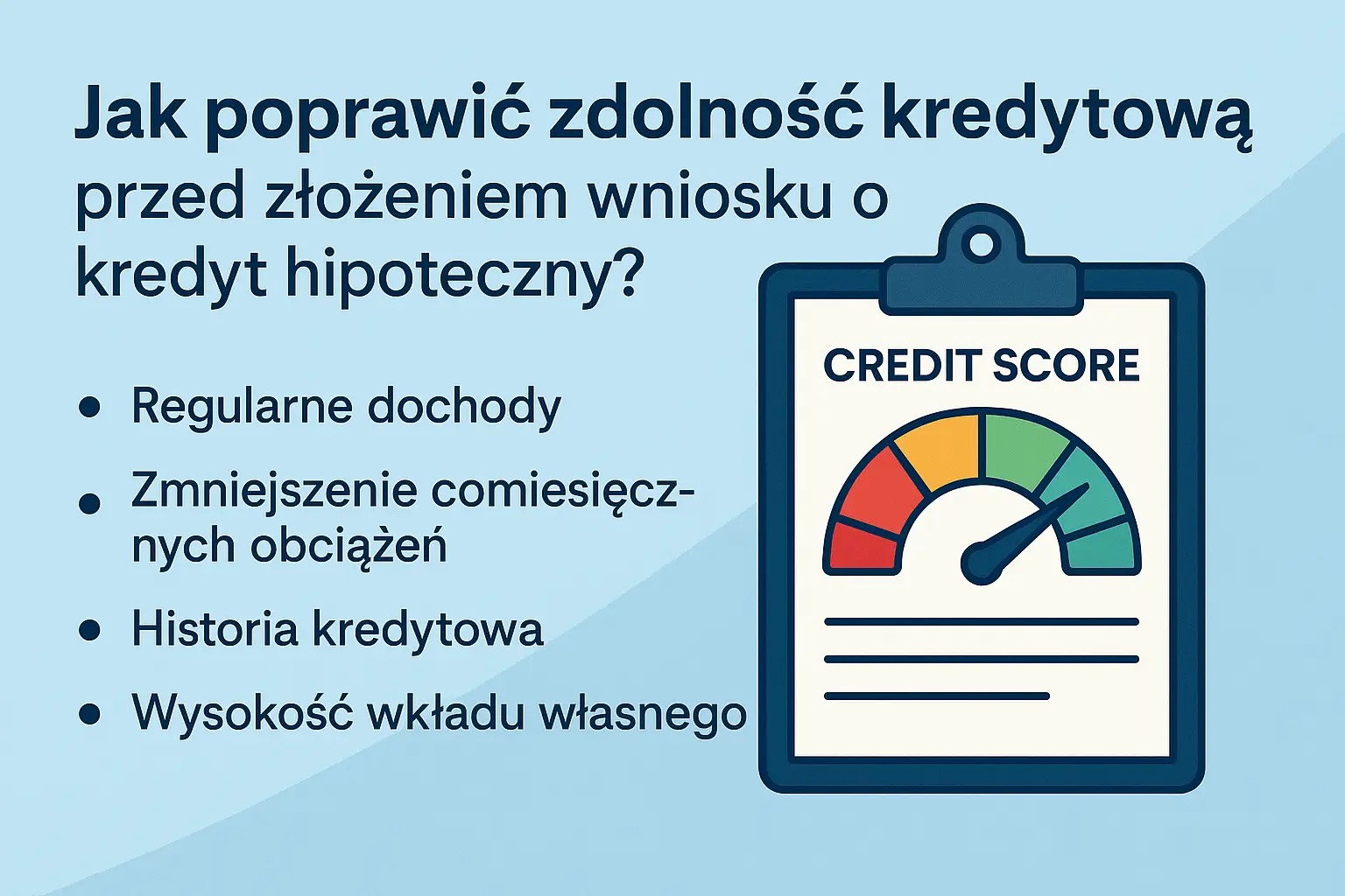 Jak poprawić zdolność kredytową przed złożeniem wniosku o kredyt hipoteczny?