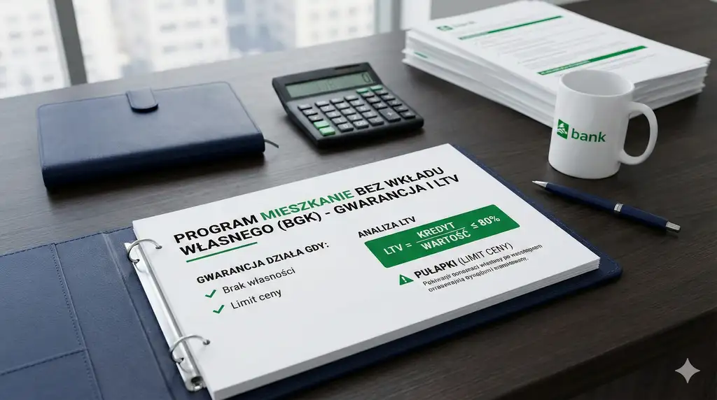 Program Mieszkanie bez wkładu własnego (BGK) - kiedy gwarancja działa, jak bank liczy LTV i gdzie są pułapki?