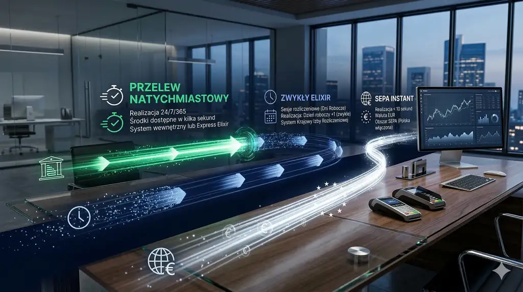 Jak działa przelew natychmiastowy i czym różni się od zwykłego Elixiru oraz SEPA Instant?