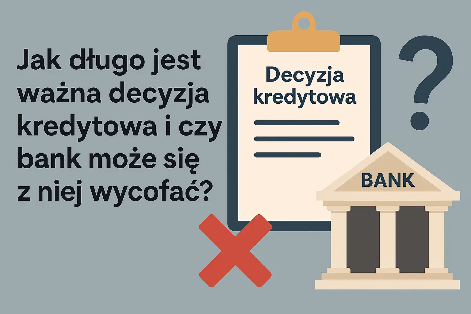 Jak długo jest ważna decyzja kredytowa i czy bank może się z niej wycofać?